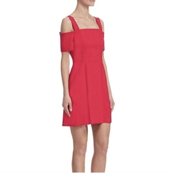 A.L.C. Red Ramie Mini Dress - Picture 2 of 8